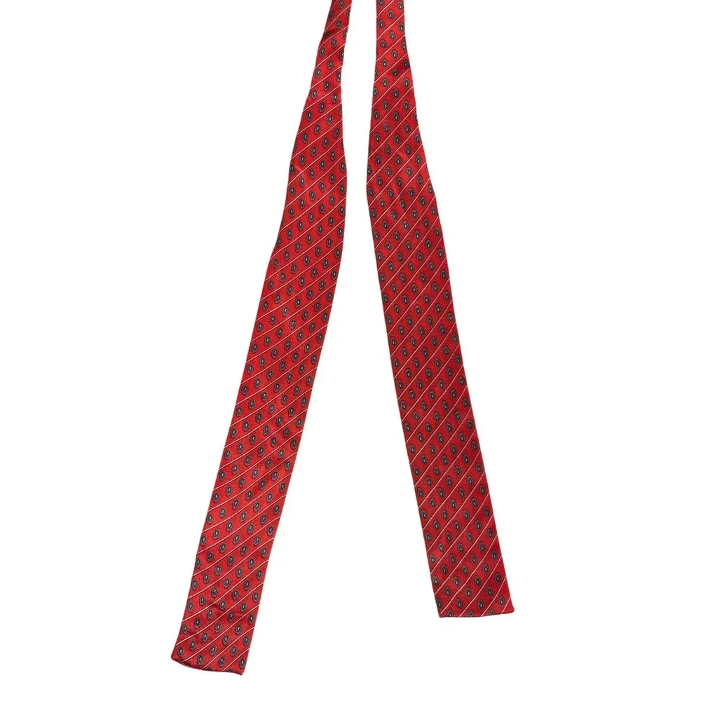 VTG Specialty House‎ 100% Silk Necktie Accessory Red Paisley 2.25